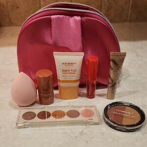 NEW-Ulta Beauty Makeup Set with Pink Bag